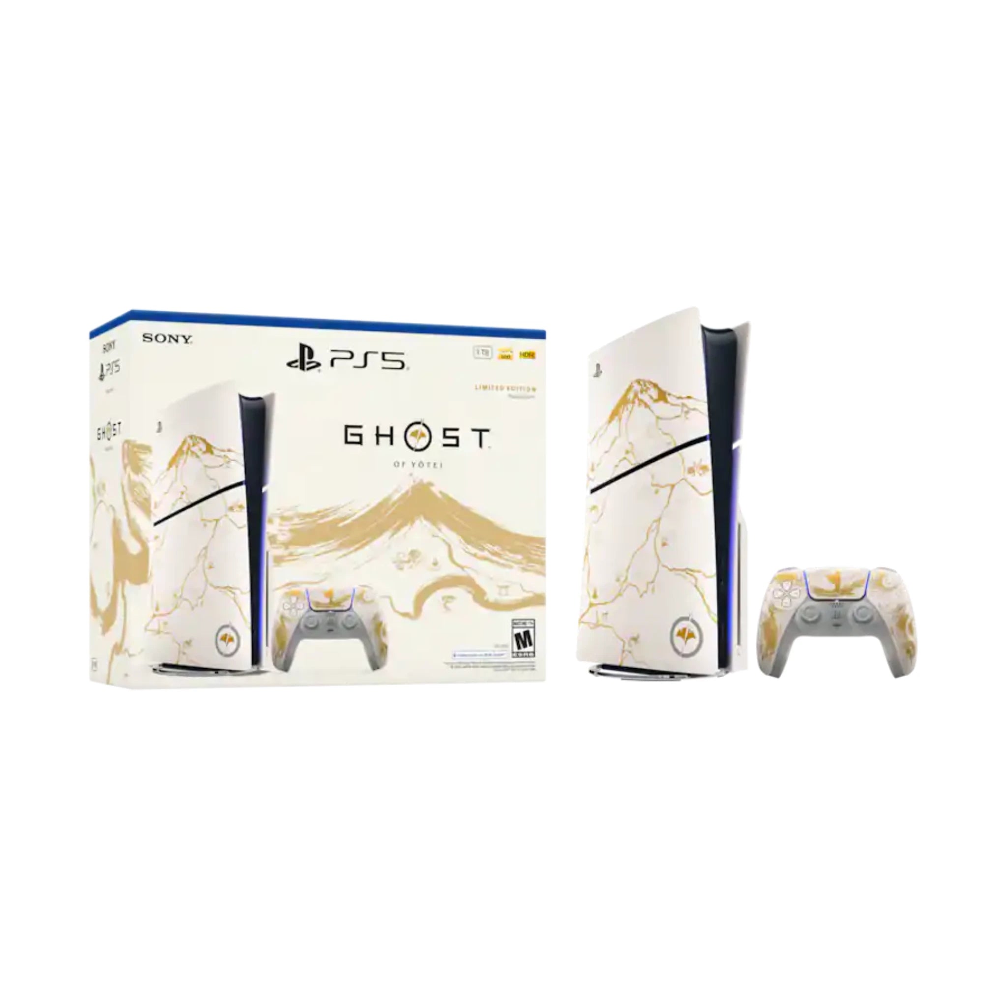 PlayStation 5 Console – Ghost of Yōtei Gold Limited Edition Bundle - THE LUX MOBILE